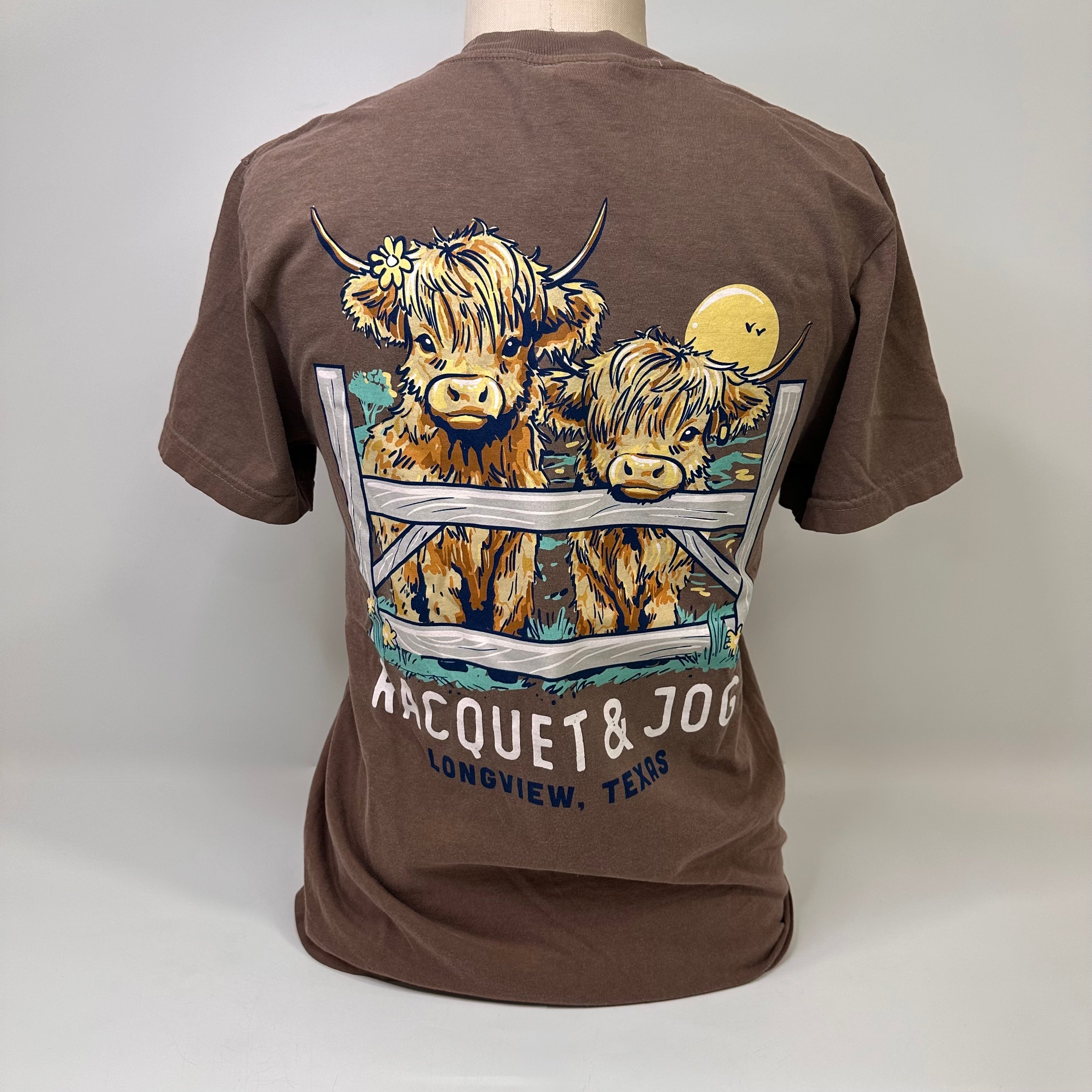 Racquet & Jog Specialty Highland Cow Tee