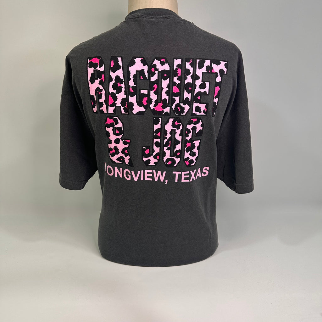 Racquet & Jog Old School Print Leopard Tee