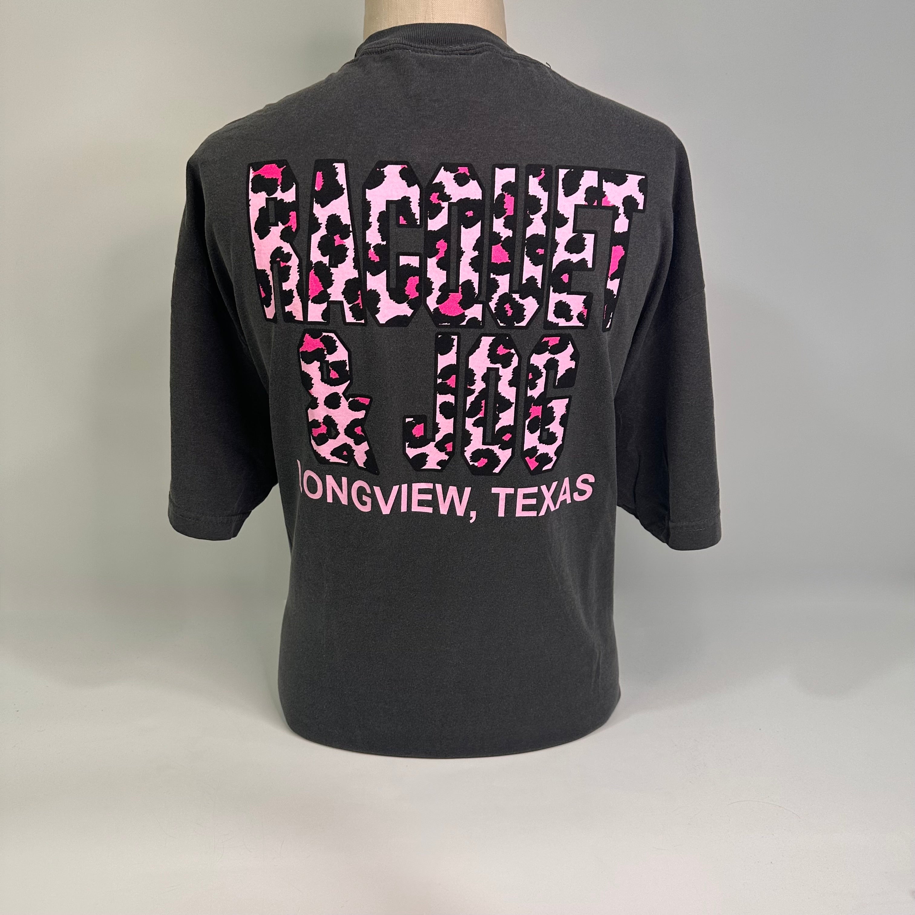 Racquet & Jog Old School Print Leopard Tee