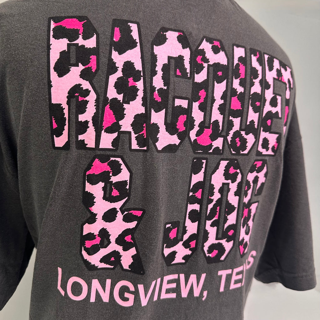 Racquet & Jog Old School Print Leopard Tee