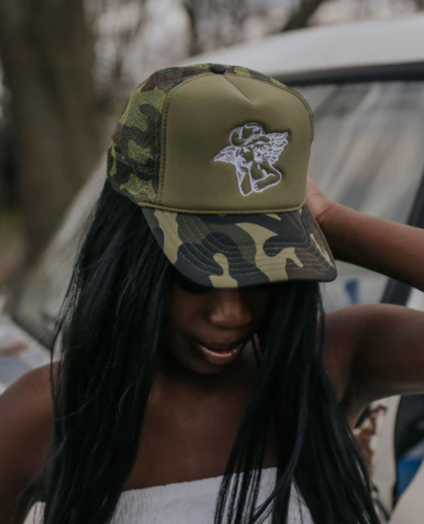 CHARLIE SOUTHERN COWBOY ANGEL TRUCKER HAT
