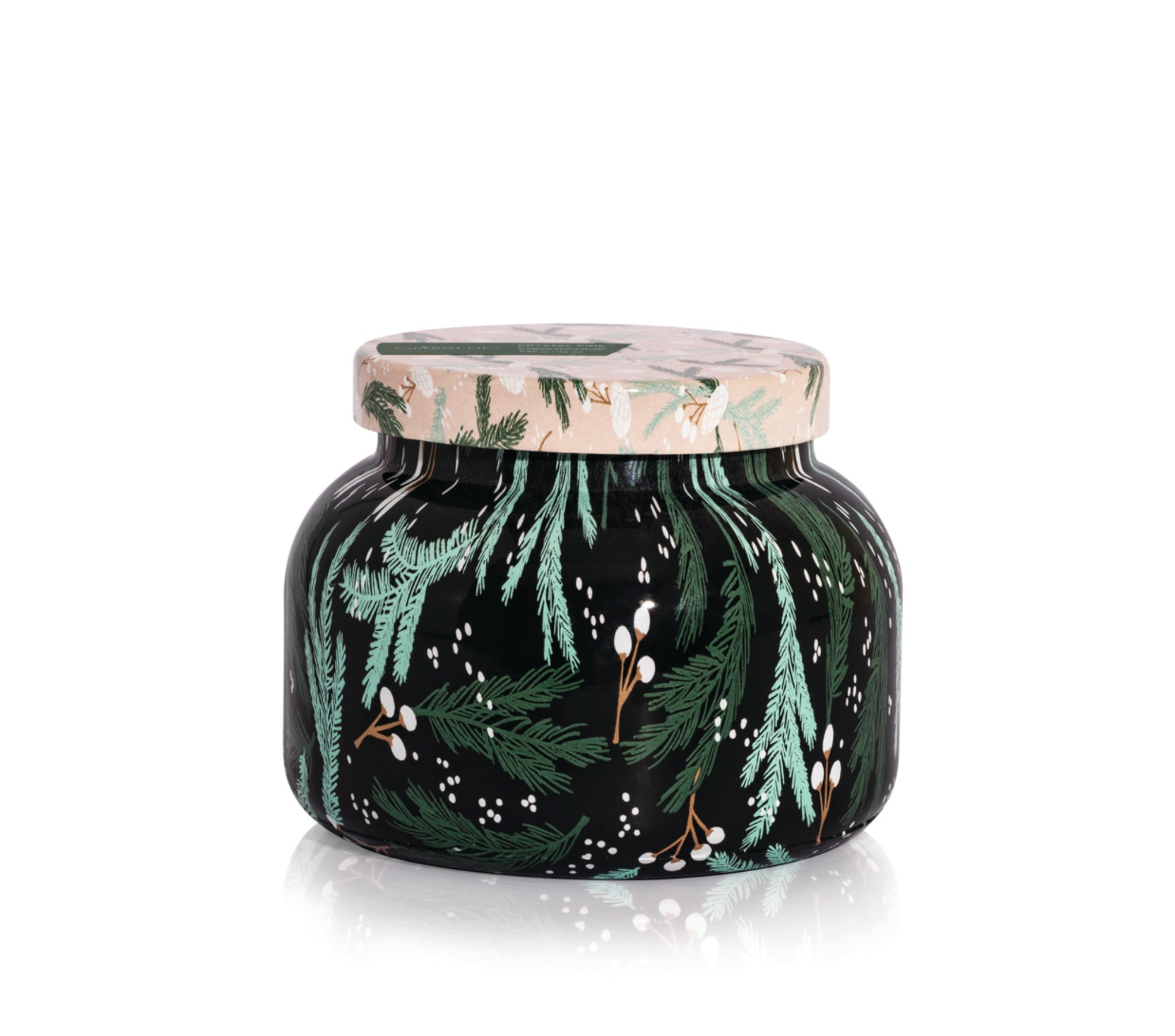 Capri Blue 8oz Petite Holiday Pattern Jar - Crystal Pine
