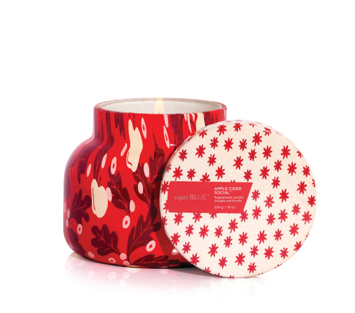 Capri Blue 8oz Petite Holiday Pattern Jar - Apple Cider