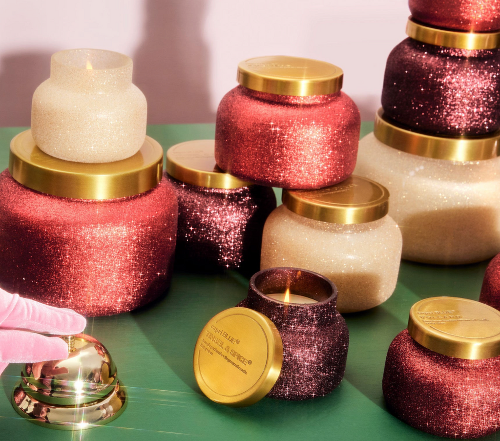 Capri Blue 19 oz Glam Signature Jar Candle- Tinsel & Spice