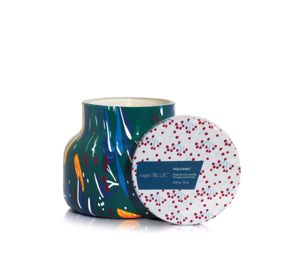 Capri Blue 8oz Petite Holiday Pattern Jar - Volcano