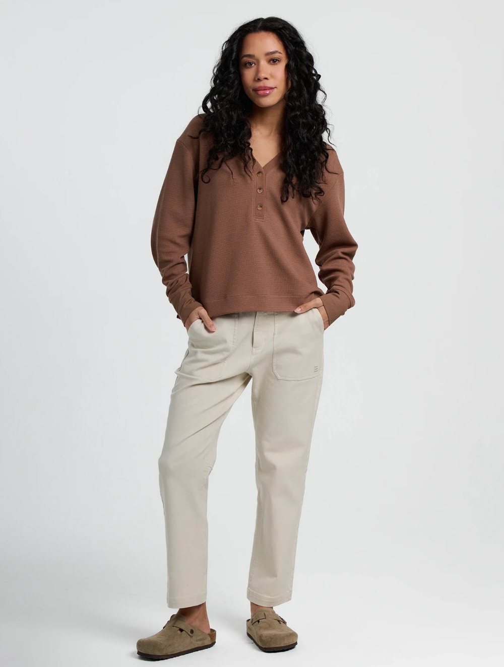 Free Fly Women's Waffle Long Sleeve Henley