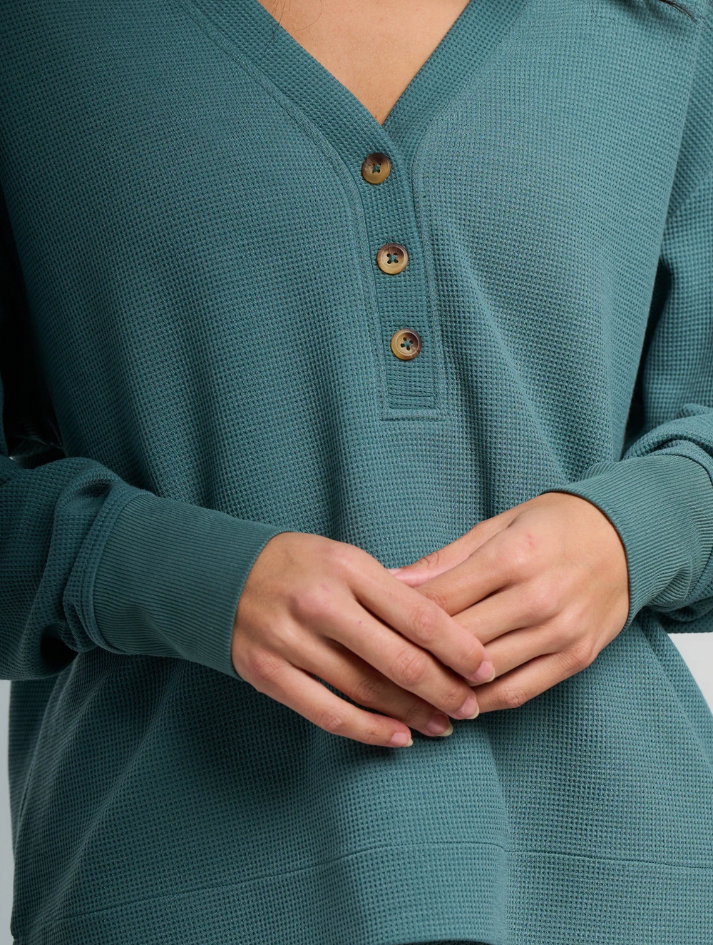 Free Fly Women's Waffle Long Sleeve Henley