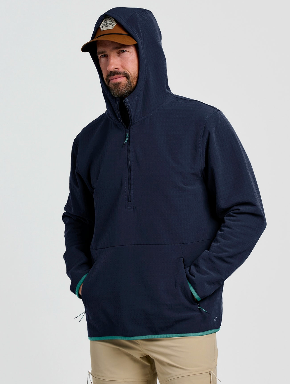 Free Fly Men's Gridlock Anorak Hoodie