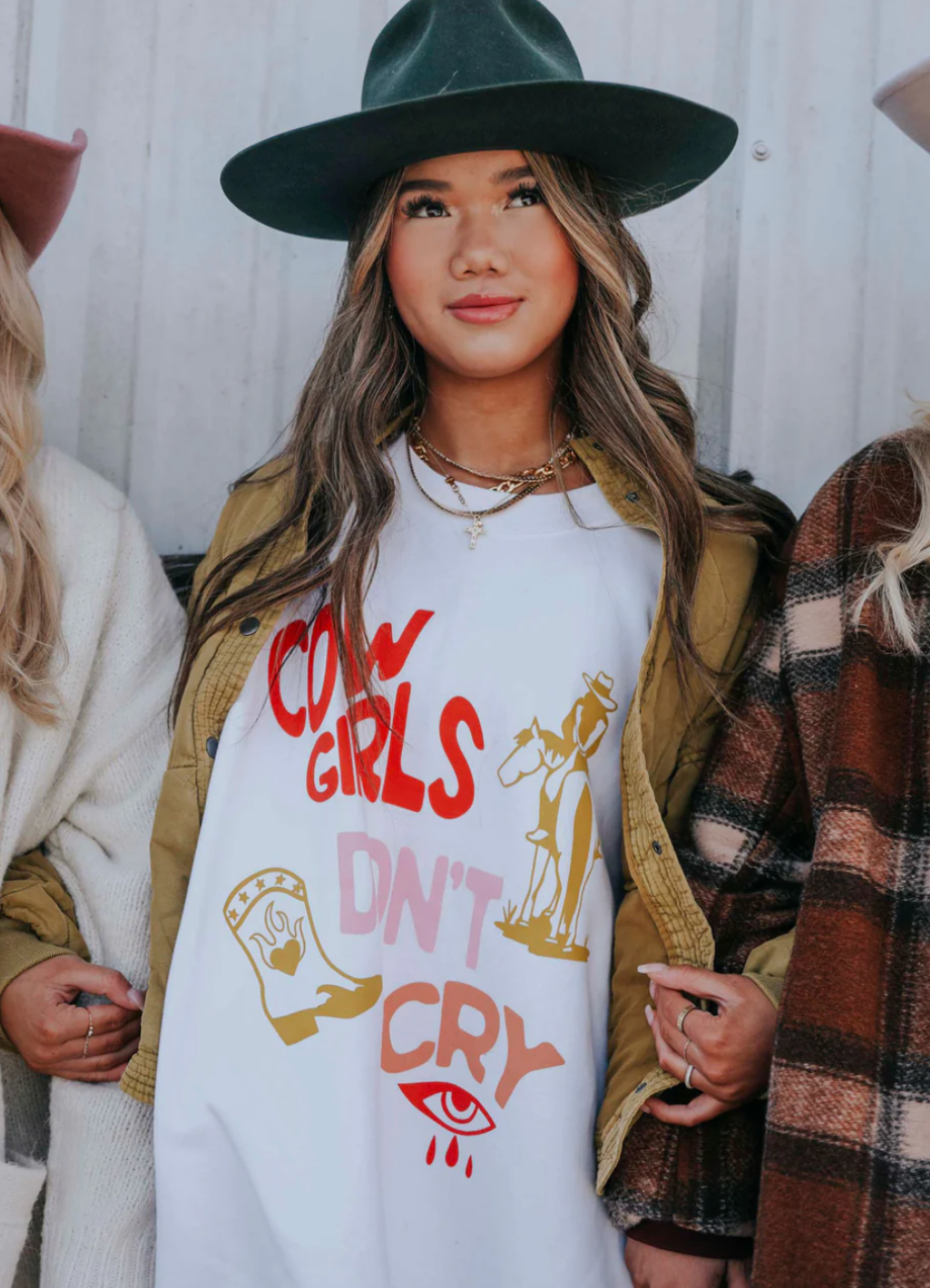 Charlie Southern Cowgirls Don't Cry Crewneck