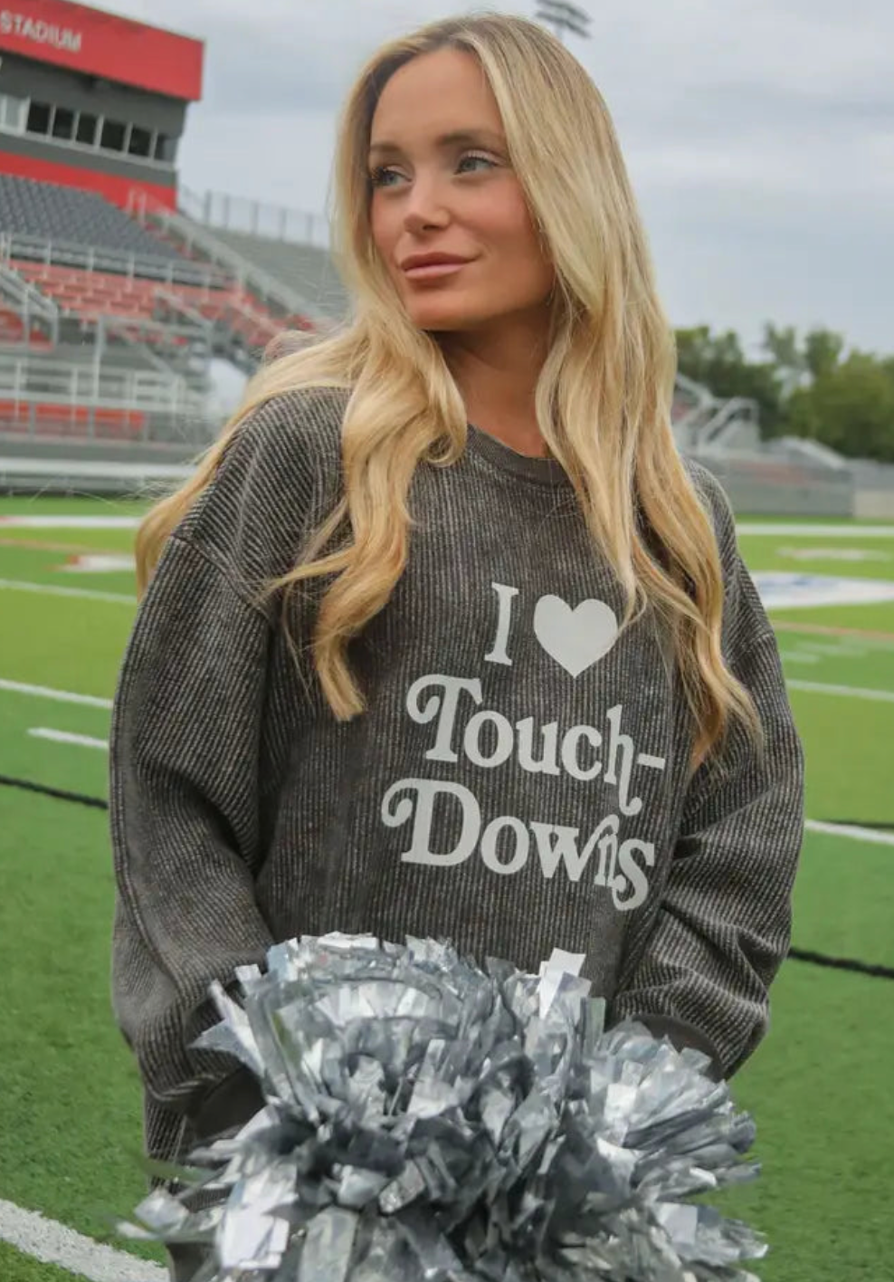 Charlie Southern I Love Touchdowns Corded Crew