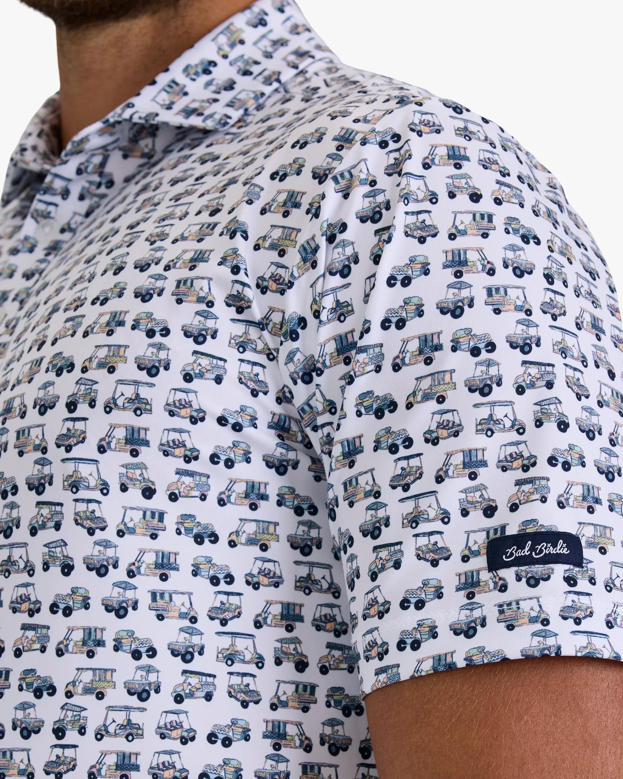 Bad Birdie Men's Check Out My Cart Polo