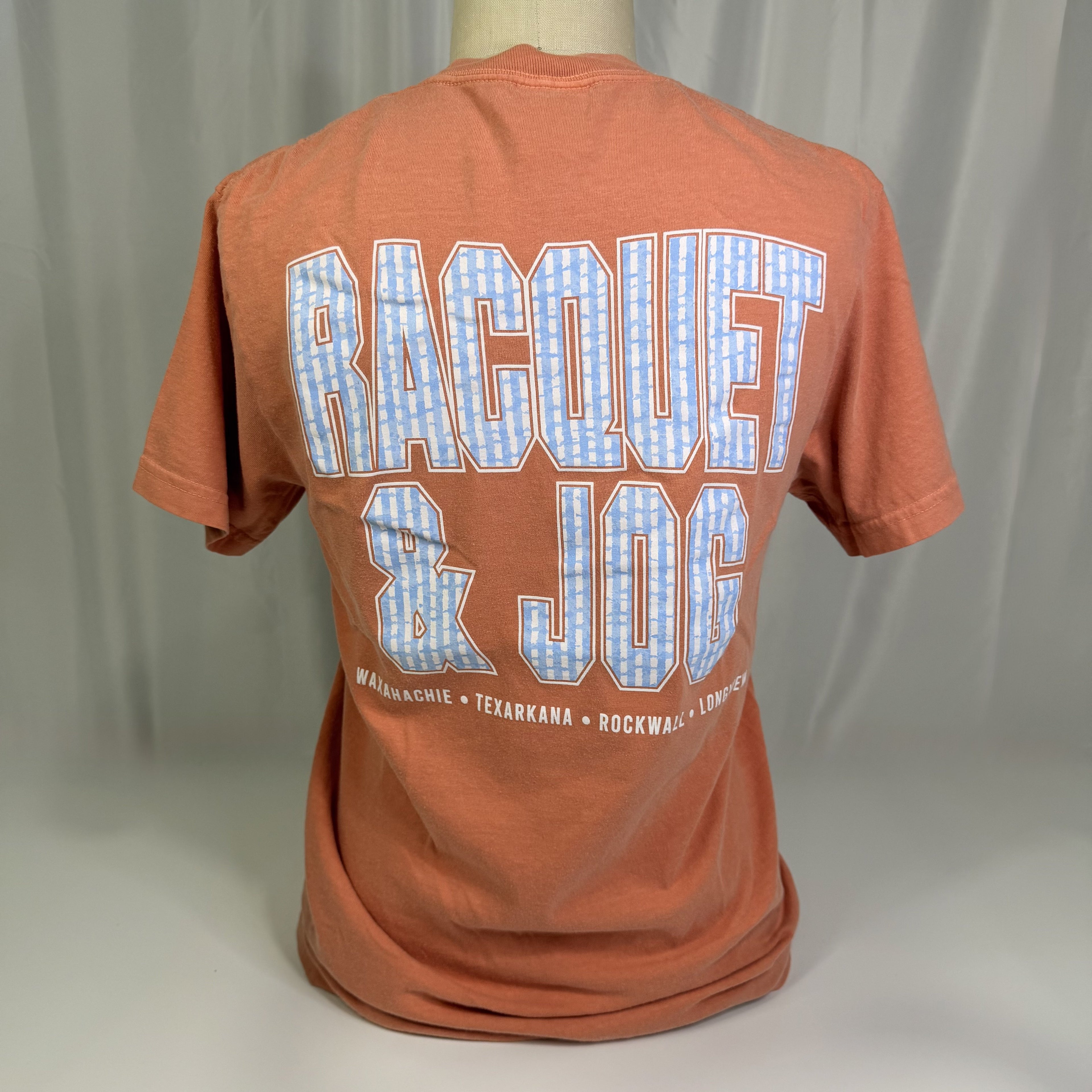 Racquet & Jog Old School Blue Seersucker Tee