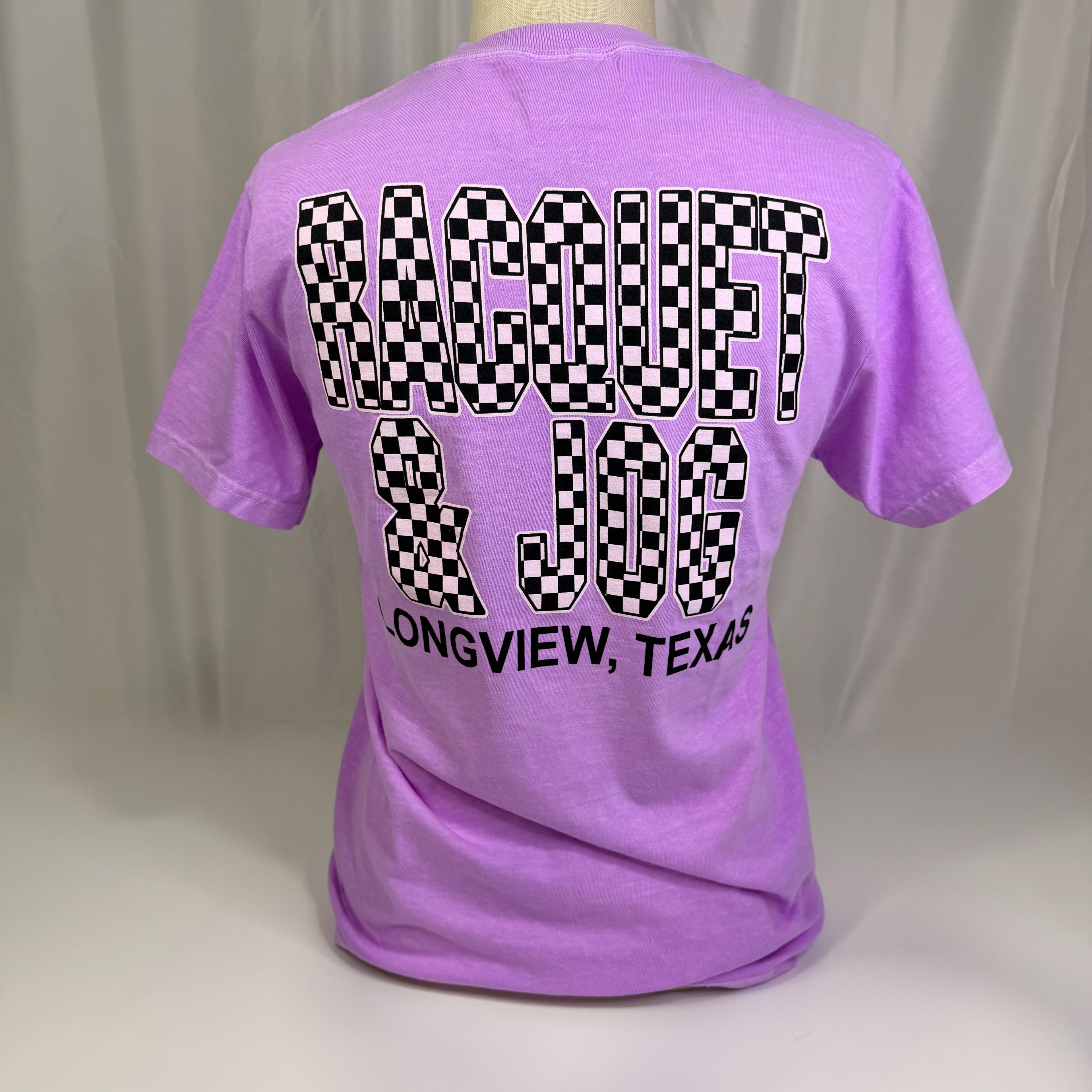 Racquet & Jog Old School Print Checker Tee