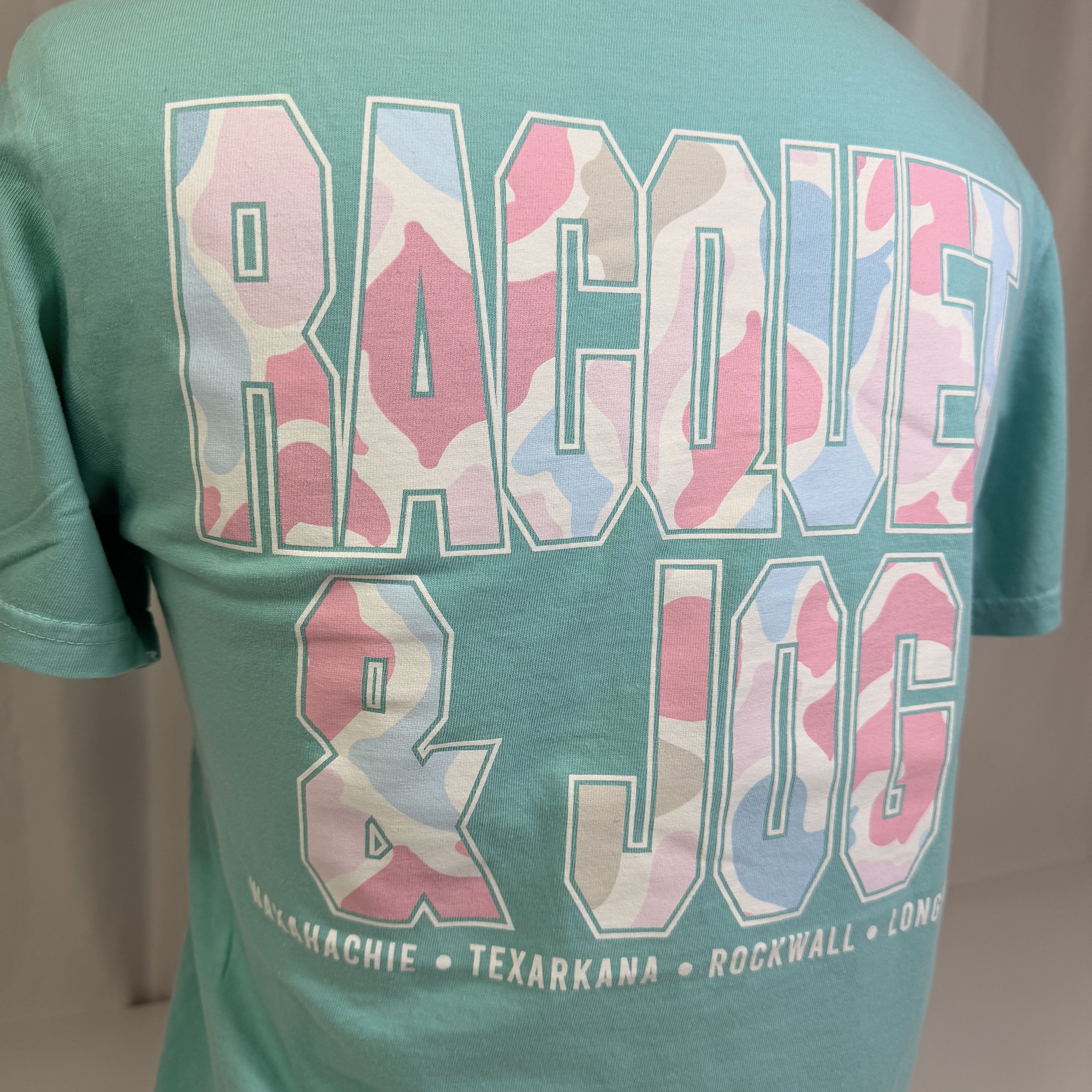 Racquet & Jog Old School Pink Camo Tee