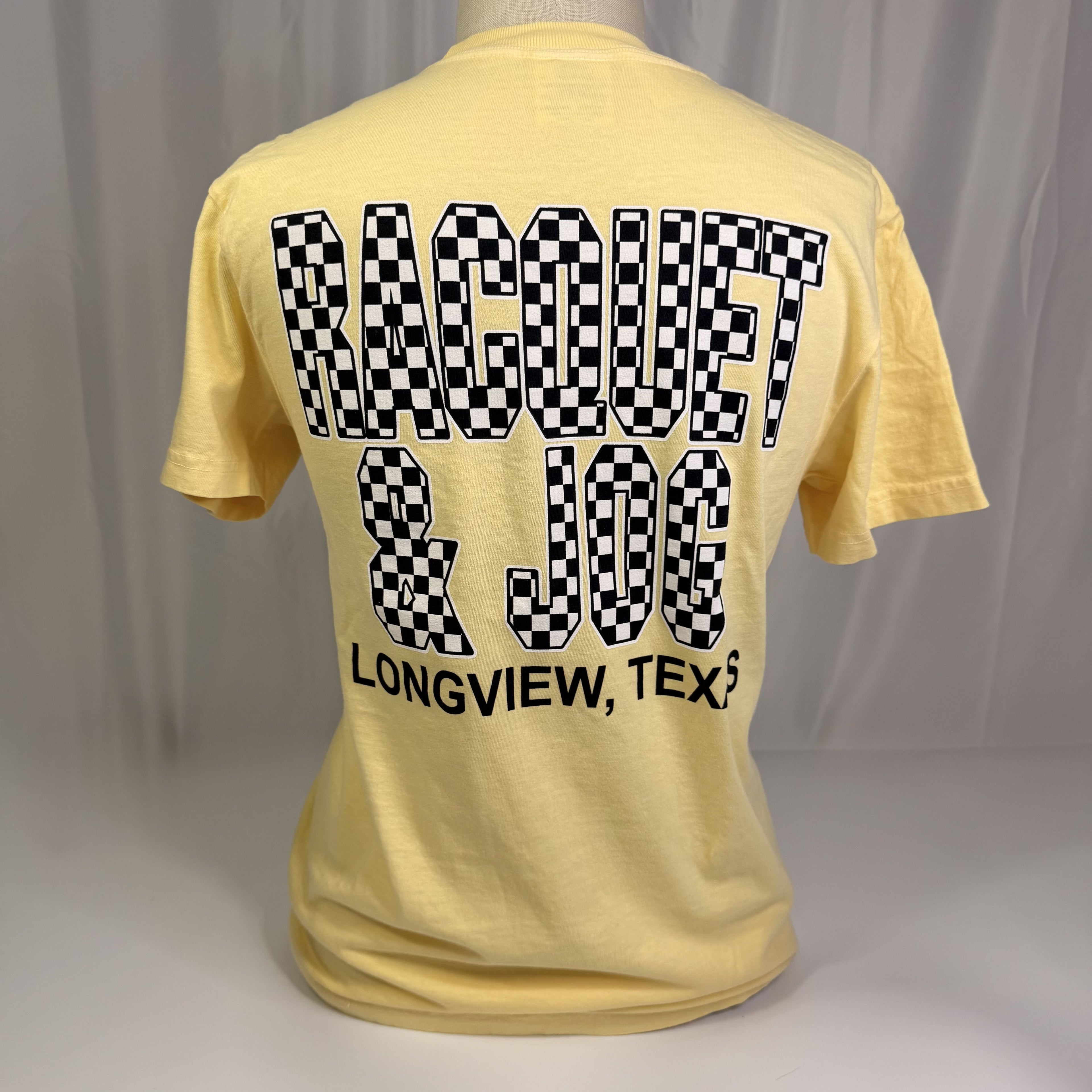 Racquet & Jog Old School Print Checker Tee