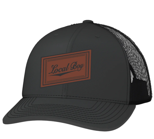 Local Boy Outfitters Leather Slant Trucker Hat