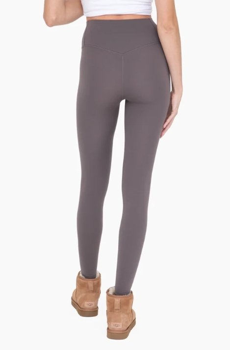 Mono B Women's Fleece Lined High Waisted Leggings