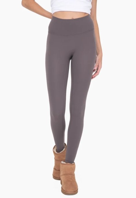 Mono B Women's Fleece Lined High Waisted Leggings
