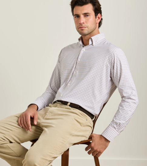 Peter Millar Men's Axel Performance Twill Sport Shirt