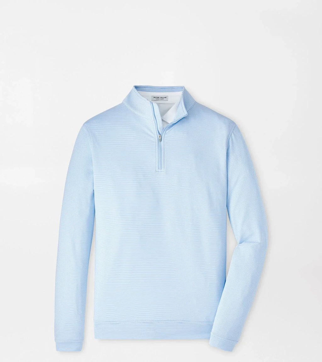 Peter Millar Men's Perth Sugar Stripe Performance Quarter-Zip