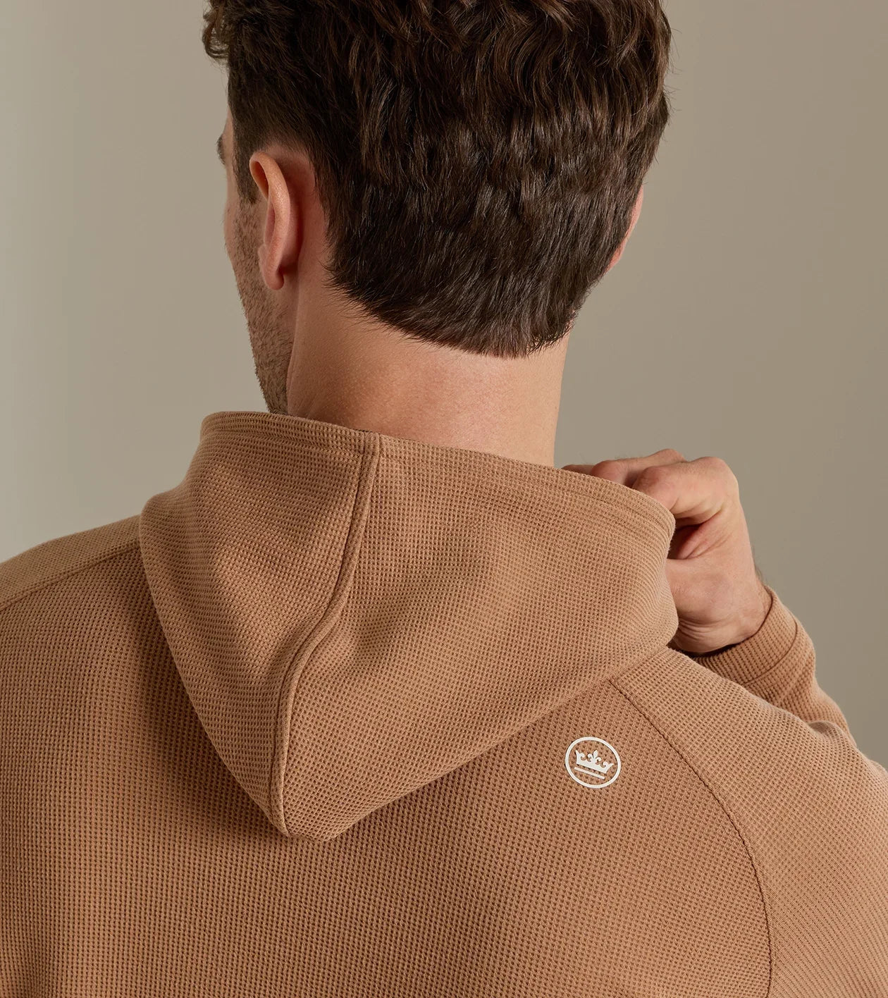 Peter Millar Men's Pine Waffle Performance Hoodie