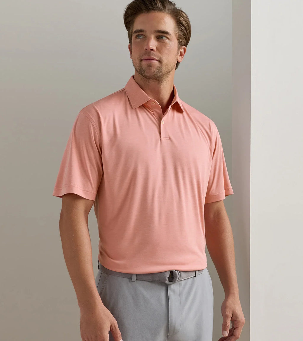 Peter Millar Men's Featherweight Melange Performance Polo