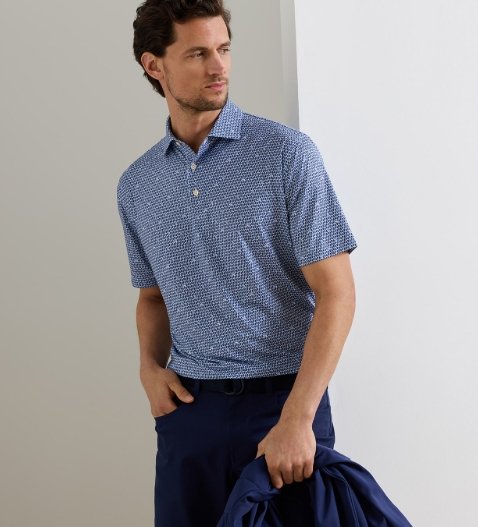 Peter Millar Men's On The Half Shell Performance Jersey Polo