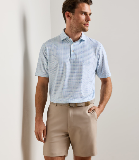 Peter Millar Men's Weekend Wake Performance Jersey Polo
