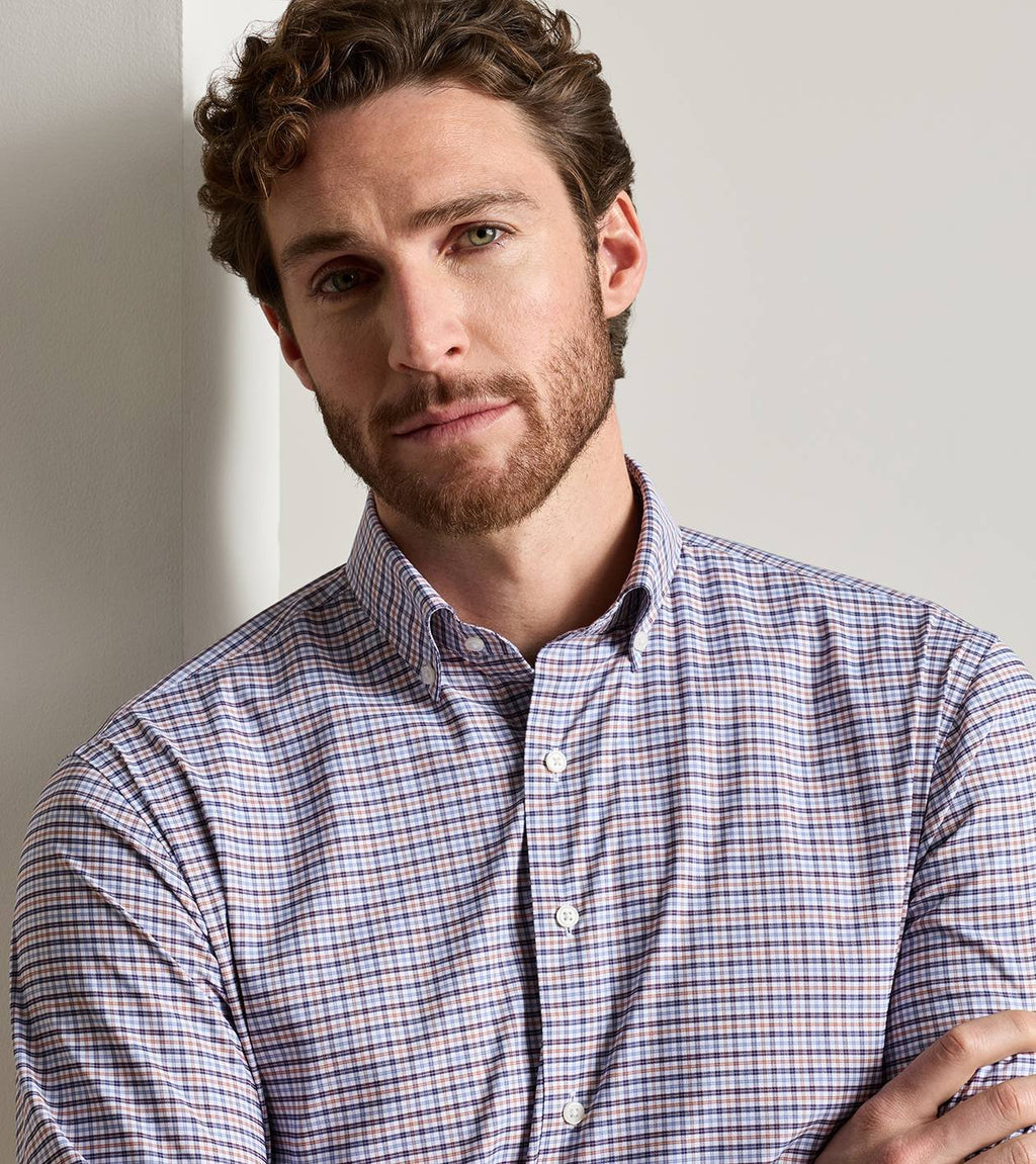 Peter Millar Men's Wayne Performance Twill Sport Shirt