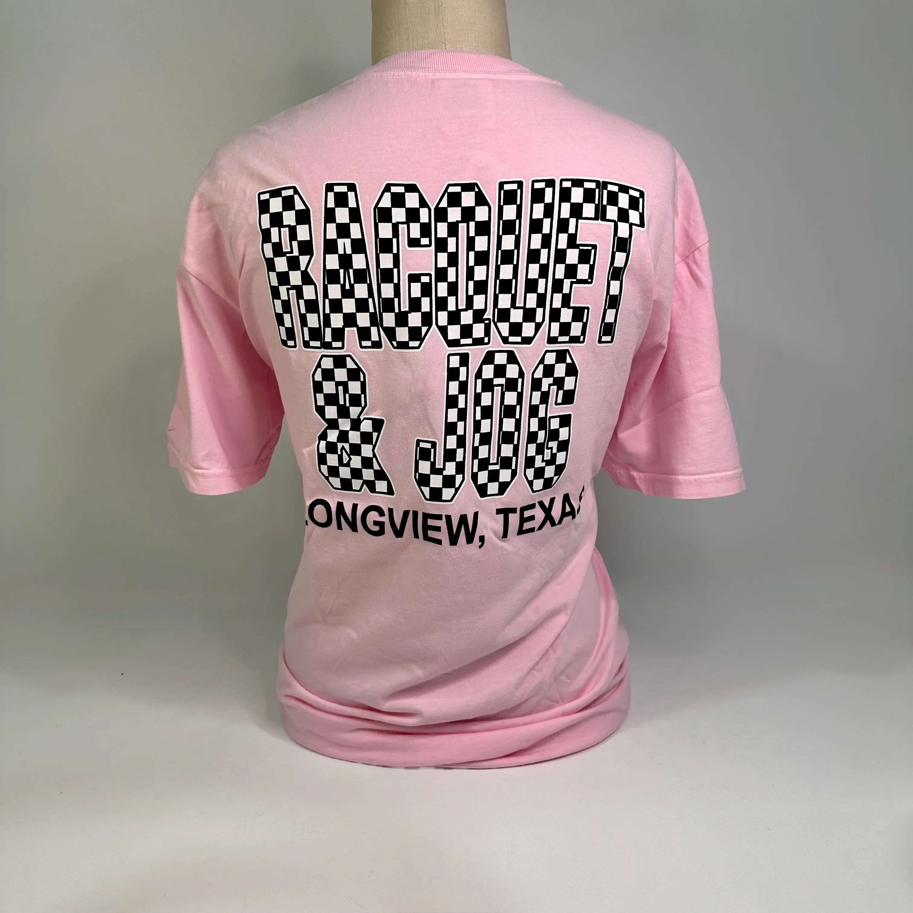 Racquet & Jog Old School Print Checker Tee