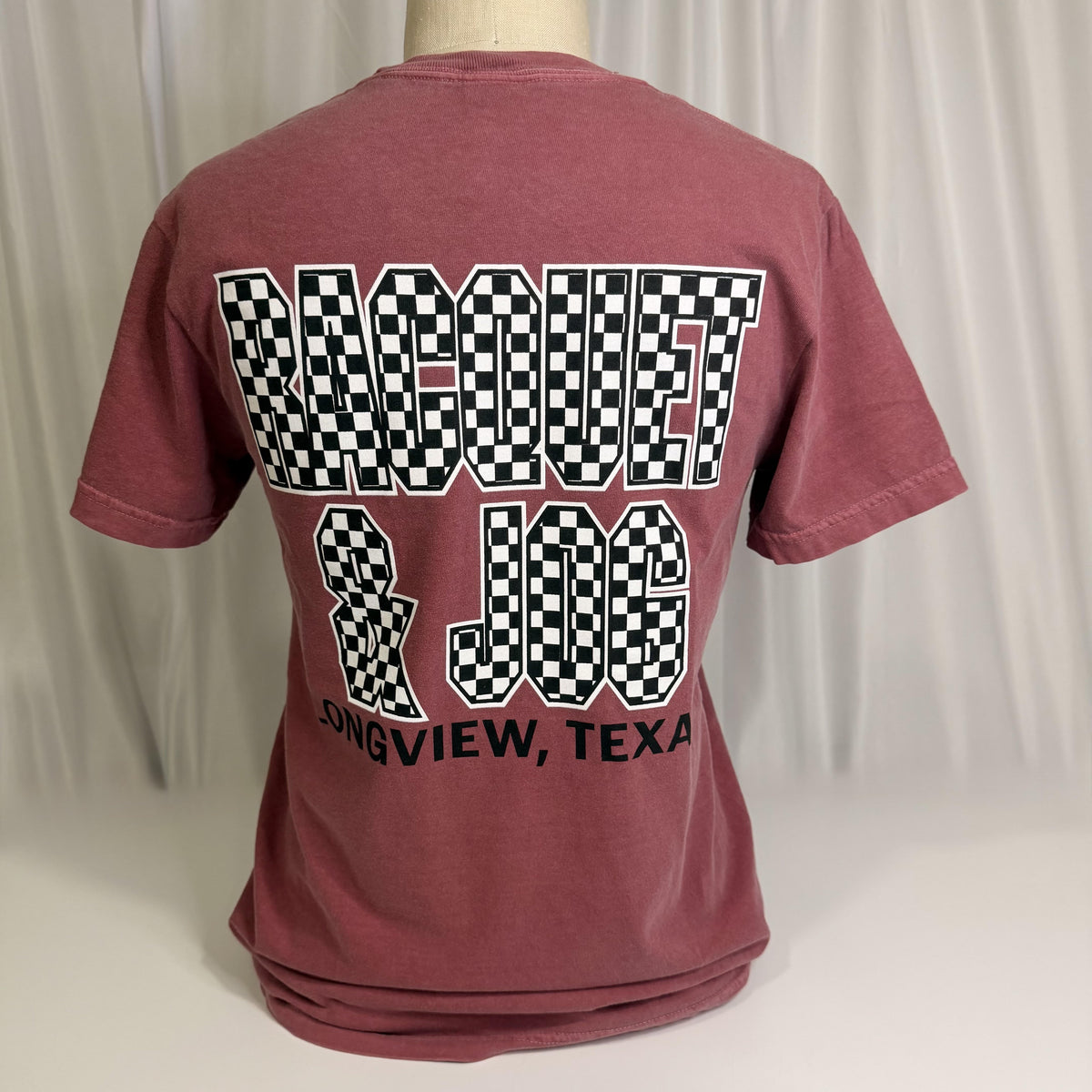 Racquet & Jog Old School Print Checker Tee