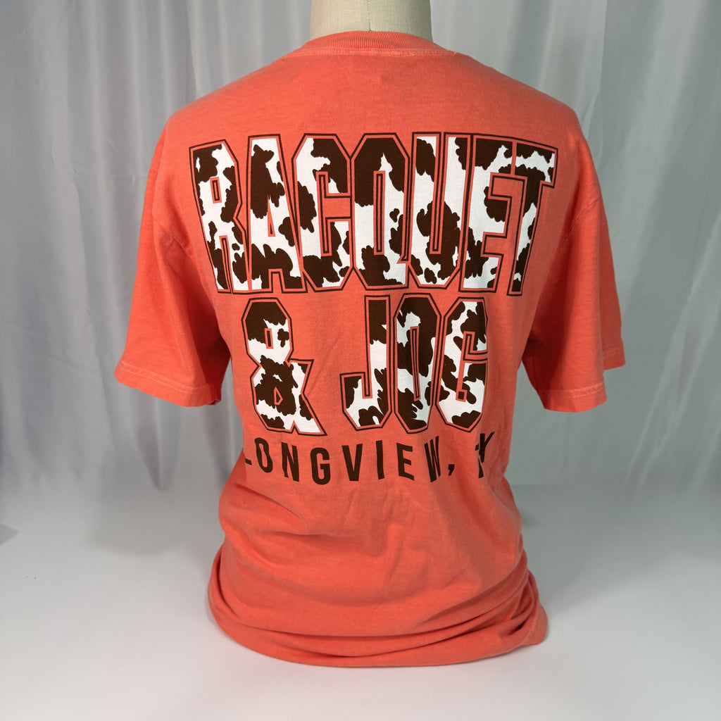 Racquet & Jog Old School Cowprint Tee