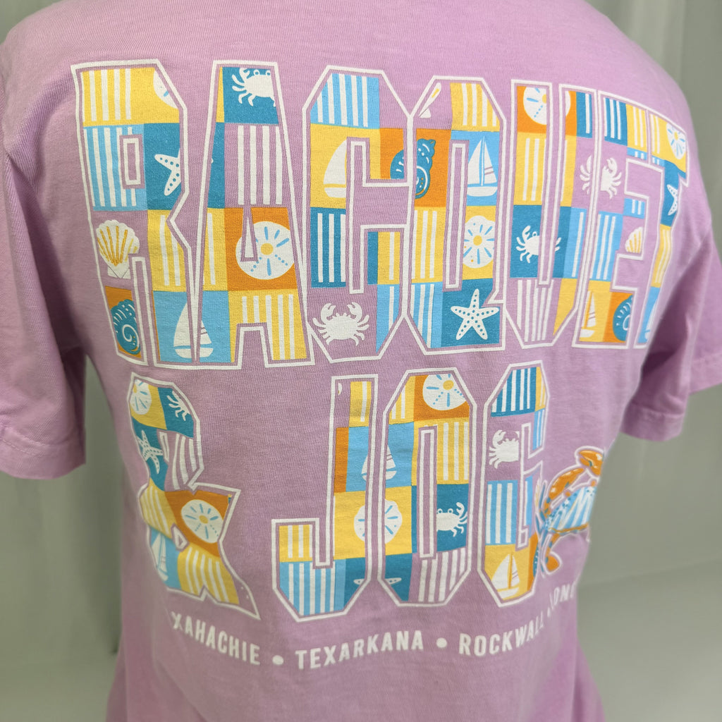 Racquet & Jog Old School Beach W/Crab Tee