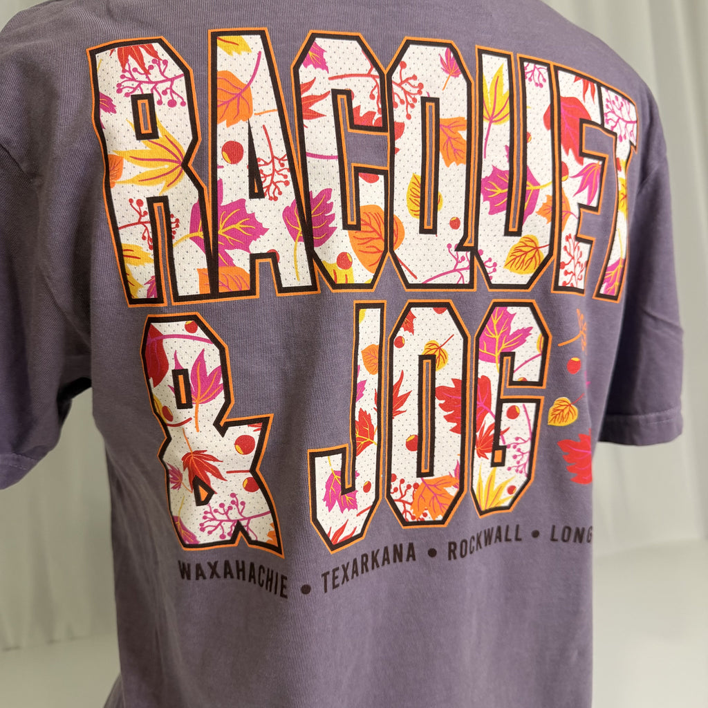 Racquet & Jog Specialty Print Leaves Tee