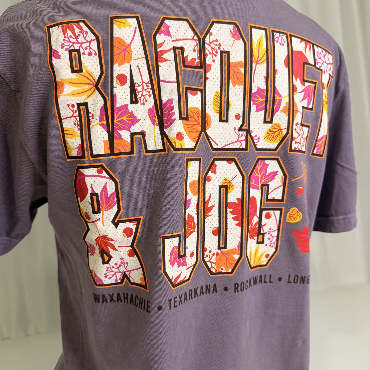 Racquet & Jog Specialty Print Leaves Tee