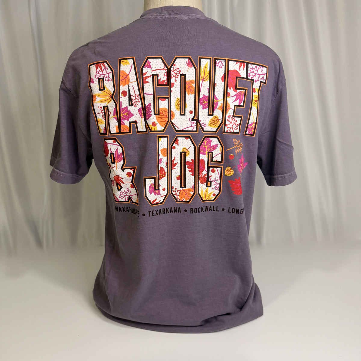Racquet & Jog Specialty Print Leaves Tee