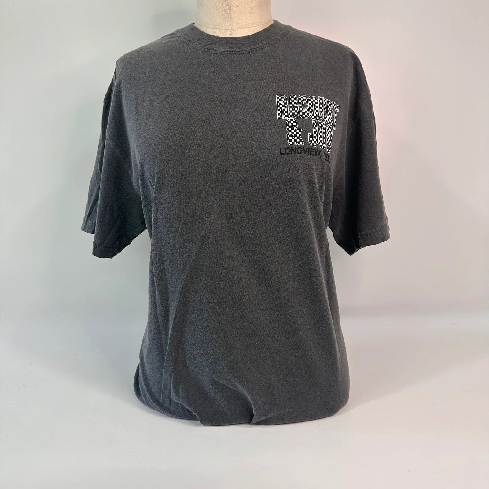 Racquet & Jog Old School Print Checker Tee