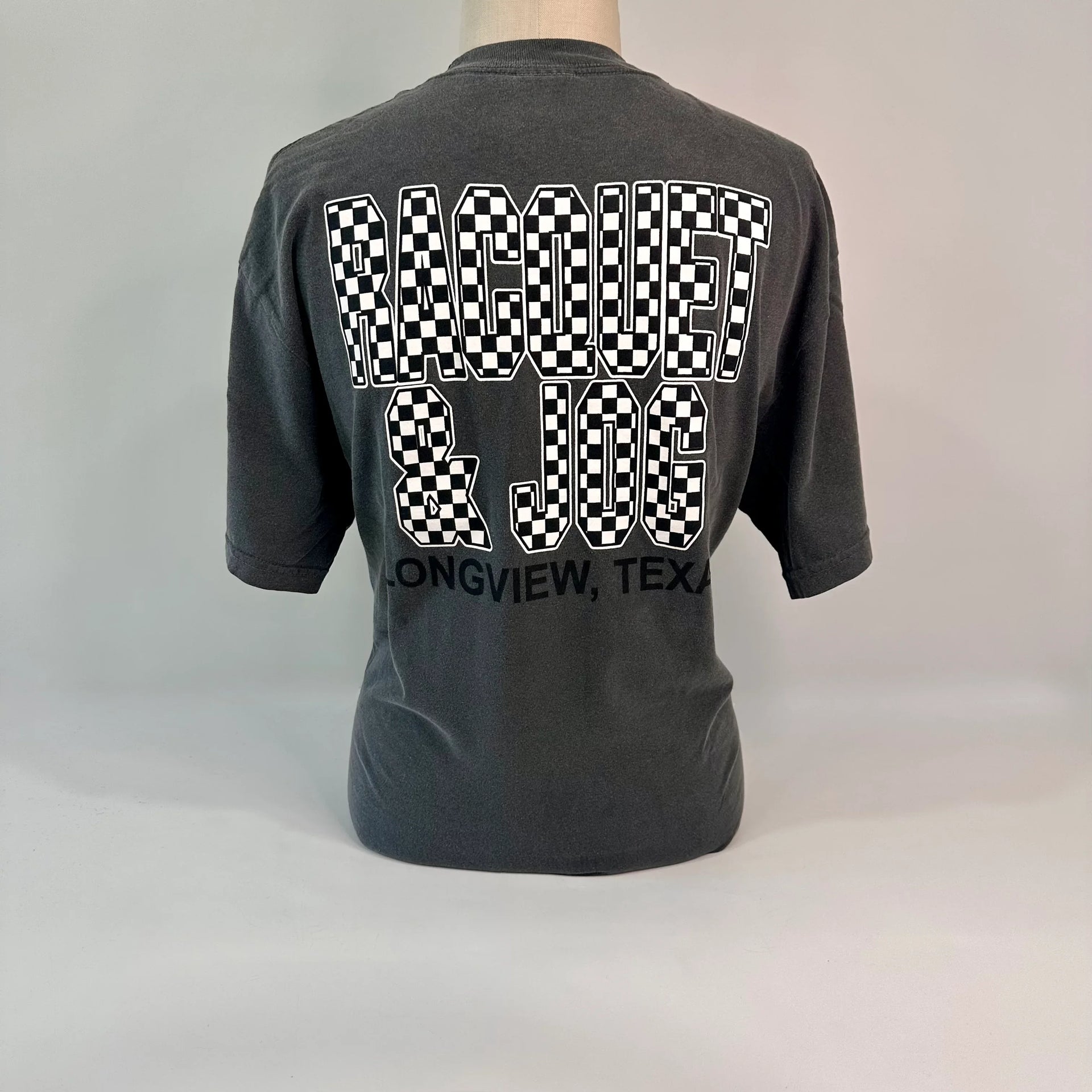 Racquet & Jog Old School Print Checker Tee