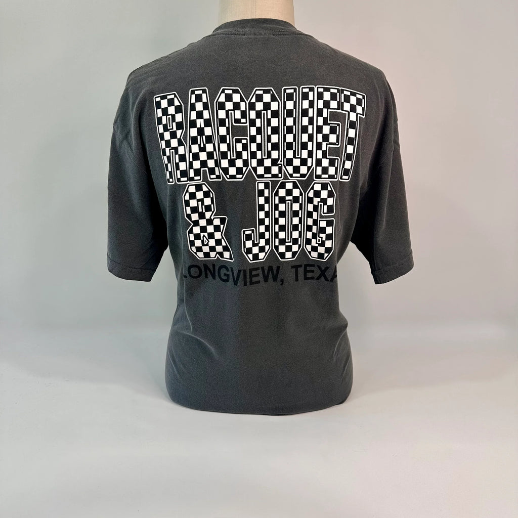 Racquet & Jog Old School Print Checker Tee
