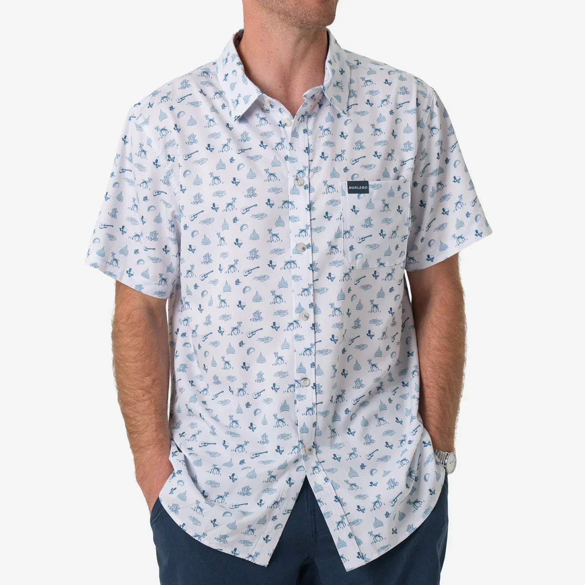 Burlebo Men's Performance Button Up