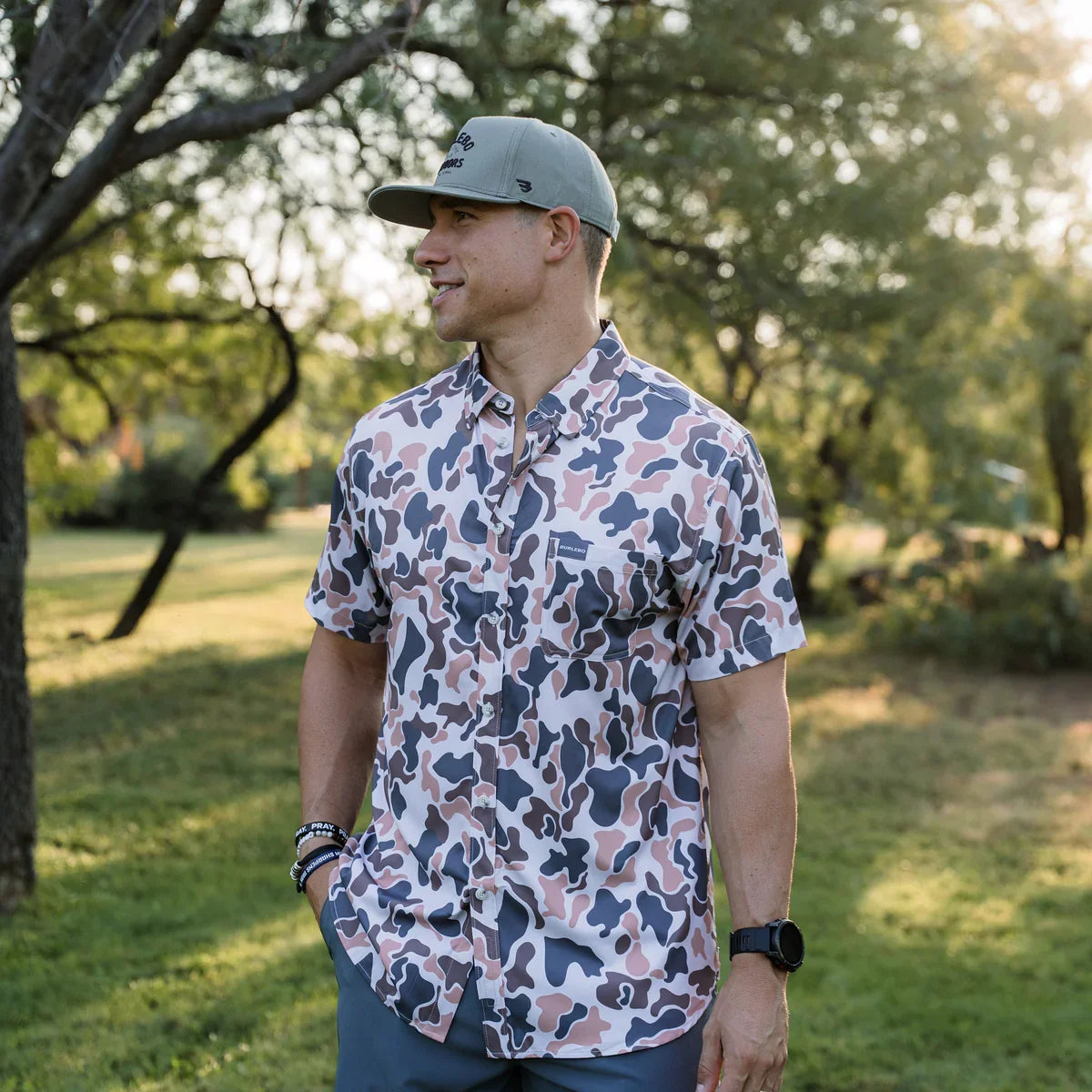 Burlebo Men's Performance Button Up